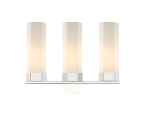 Claverack - 3 Light - 22 inch - Polished Nickel - Bath Vanity Light (427-3W-PN-G427-14WH)