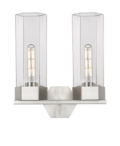 Claverack - 2 Light - 13 inch - Satin Nickel - Bath Vanity Light (427-2W-SN-G427-14CL)