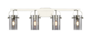 Pilaster II Cylinder - 4 Light - 35 inch - Polished Nickel - Bath Vanity Light (423-4W-PN-G423-7SM)
