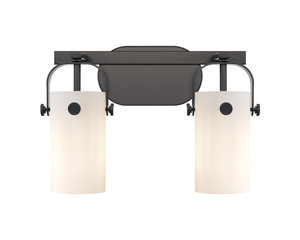 Pilaster - 2 Light - 15 inch - Matte Black - Bath Vanity Light (423-2W-BK-G423-7WH) Pilaster - 2 Light - 15 inch - Matte Black - Bath Vanity Light (423-2W-BK-G423-7WH)