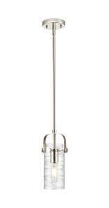 Pilaster II Cylinder - 1 Light - 7 inch Long Glass - Polished Nickel - Pendant (423-1S-PN-G423-7DE)