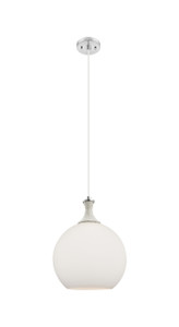 Astor - 1 Light - 12 inch - Brushed Satin Nickel - Cord hung - Mini Pendant (415-1PR-SN-G121-12)