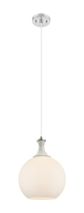 Astor - 1 Light - 10 inch - Brushed Satin Nickel - Cord hung - Mini Pendant (415-1PR-SN-G121-10)