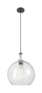 Astor - 1 Light - 14 inch - Matte Black - Cord hung - Pendant (415-1PR-BK-G122-14)
