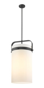 Pilaster - 4 Light - 12 inch - Matte Black - Pendant (413-4SL-BK-G413-4S-12WH)