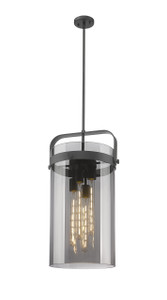 Pilaster - 4 Light - 12 inch - Matte Black - Pendant (413-4SL-BK-G413-4S-12SM)