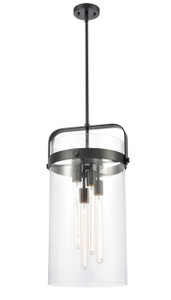Pilaster - 4 Light - 12 inch - Matte Black - Pendant (413-4SL-BK-G413-4S-12CL)