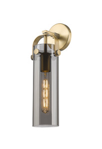 Pilaster - 1 Light - 4 inch Glass - Brushed Brass - Sconce (413-1W-BB-G413-1W-4SM)