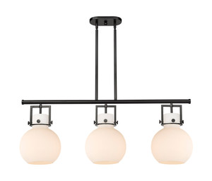 Newton Sphere - 3 Light - 42 inch - Matte Black - Island Light (411-3I-BK-G410-10WH)