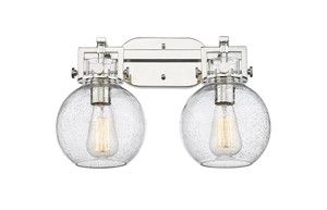 Newton Sphere - 2 Light - 17 inch - Polished Nickel - Bath Vanity Light (411-2W-PN-G410-7SDY)