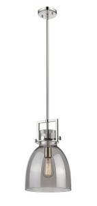 Newton Bell - 1 Light - 10 inch - Polished Nickel - Mini Pendant (411-1SM-PN-G412-10SM)