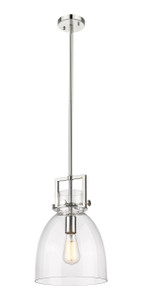Newton Bell - 1 Light - 10 inch - Polished Nickel - Mini Pendant (411-1SM-PN-G412-10CL)