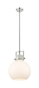 Newton Sphere - 1 Light - 12 inch - Polished Nickel - Mini Pendant (411-1SM-PN-G410-12WH)