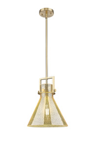 Newton Cone - 1 Light - 12 inch - Champagne Bronze - Stem Hung - Mini Pendant (411-1SM-CB-G411-12ME)