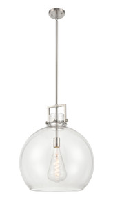 Newton Sphere - 1 Light - 18 inch - Satin Nickel - Pendant (411-1SL-SN-G410-18CL)