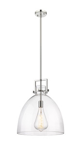 Newton Bell - 1 Light - 16 inch - Polished Nickel - Pendant (411-1SL-PN-G412-16CL)