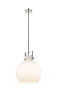 Newton Sphere - 1 Light - 14 inch - Polished Nickel - Pendant (411-1SL-PN-G410-14WH)