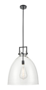 Newton Bell - 1 Light - 18 inch - Matte Black - Pendant (411-1SL-BK-G412-18CL)