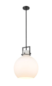 Newton Sphere - 1 Light - 14 inch - Matte Black - Pendant (411-1SL-BK-G410-14WH)
