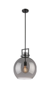 Newton Sphere - 1 Light - 14 inch - Matte Black - Pendant (411-1SL-BK-G410-14SM)