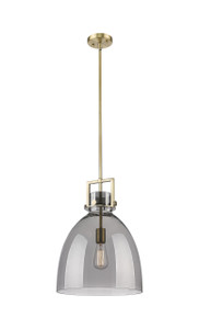 Newton Bell - 1 Light - 14 inch - Brushed Brass - Pendant (411-1SL-BB-G412-14SM)