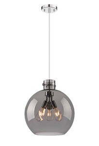 Newton Sphere - 3 Light - 16 inch - Polished Nickel - Cord hung - Pendant (410-3PL-PN-G410-16SM)