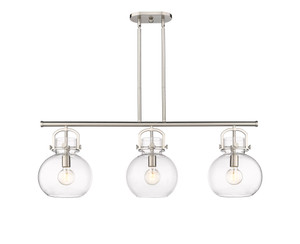 Newton Sphere - 3 Light - 42 inch - Satin Nickel - Island Light (410-3I-SN-G410-10CL)