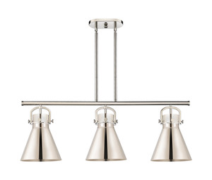 Newton Cone - 3 Light - 42 inch - Polished Nickel - Island Light (410-3I-PN-M411-10PN)