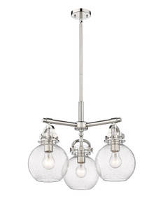 Newton Sphere - 3 Light - 21 inch - Polished Nickel - Pendant (410-3CR-PN-G410-7SDY)
