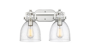 Newton Bell - 2 Light - 17 inch - Satin Nickel - Bath Vanity Light (410-2W-SN-G412-7SDY)