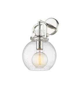 Newton Sphere - 1 Light - 8 inch - Polished Nickel - Sconce (410-1W-PN-G410-8SDY)