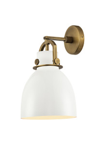 Newton Bell - 1 Light - 8 inch - Brushed Brass - Sconce (410-1W-BB-M412-8W)