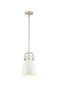 Newton Bell - 1 Light - 8 inch - Satin Nickel - Mini Pendant (410-1SS-SN-M412-8W)
