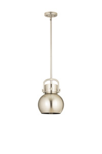 Newton Sphere - 1 Light - 8 inch - Satin Nickel - Mini Pendant (410-1SS-SN-M410-8SN)