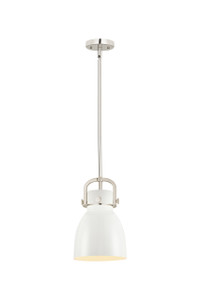 Newton Bell - 1 Light - 8 inch - Polished Nickel - Mini Pendant (410-1SS-PN-M412-8W)