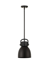 Newton Bell - 1 Light - 8 inch - Matte Black - Mini Pendant (410-1SS-BK-M412-8BK)