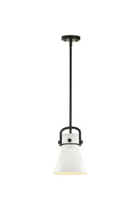 Newton Cone - 1 Light - 8 inch - Matte Black - Mini Pendant (410-1SS-BK-M411-8W)
