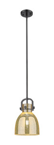 Newton Bell - 1 Light - 8 inch - Matte Black - Mini Pendant (410-1SS-BK-G412-8ME)