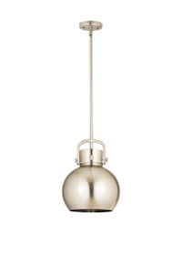 Newton Sphere - 1 Light - 10 inch - Satin Nickel - Mini Pendant (410-1SM-SN-M410-10SN)