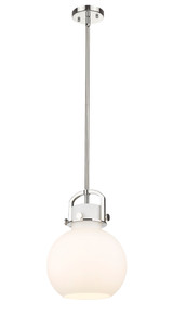 Newton Sphere - 1 Light - 10 inch - Polished Nickel - Mini Pendant (410-1SM-PN-G410-10WH)
