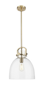 Newton Bell - 1 Light - 12 inch - Champagne Bronze - Mini Pendant (410-1SM-CB-G412-12CL)