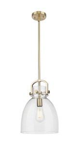 Newton Bell - 1 Light - 10 inch - Champagne Bronze - Mini Pendant (410-1SM-CB-G412-10CL)