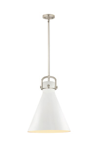 Newton Cone - 1 Light - 14 inch - Satin Nickel - Pendant (410-1SL-SN-M411-14W)