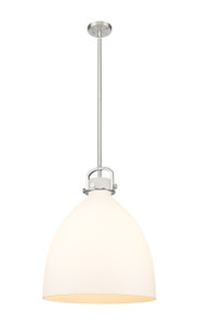 Newton Bell - 1 Light - 18 inch - Satin Nickel - Pendant (410-1SL-SN-G412-18WH)