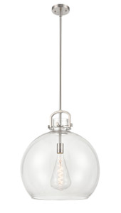 Newton Sphere - 1 Light - 18 inch - Satin Nickel - Pendant (410-1SL-SN-G410-18CL)