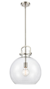 Newton Sphere - 1 Light - 14 inch - Satin Nickel - Pendant (410-1SL-SN-G410-14CL)