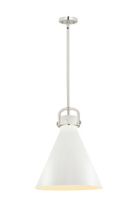 Newton Cone - 1 Light - 16 inch - Polished Nickel - Pendant (410-1SL-PN-M411-16W)