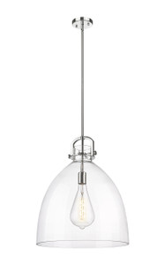 Newton Bell - 1 Light - 18 inch - Polished Nickel - Pendant (410-1SL-PN-G412-18CL)