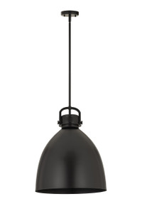 Newton Bell - 1 Light - 18 inch - Matte Black - Pendant (410-1SL-BK-M412-18BK)