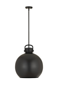 Newton Sphere - 1 Light - 16 inch - Matte Black - Pendant (410-1SL-BK-M410-16BK)